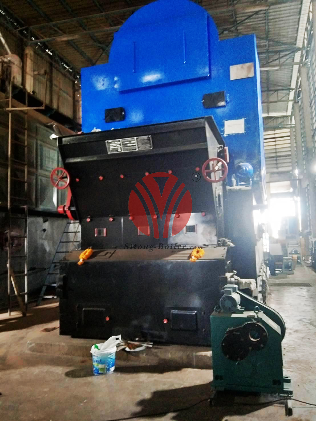 8ton Palm Shell Biomass Steam Boiler Used in the Pet Food Factory of Thailand