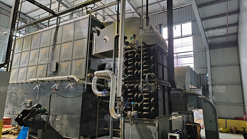 8 ton Double Drums Biomass Fired Steam Boiler for a Coconut Products Company in the Philippines