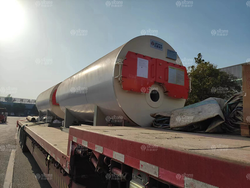 0.7MW Gas Fired Hot Water Boiler Used for Crude Oil Refining Industry in Russia